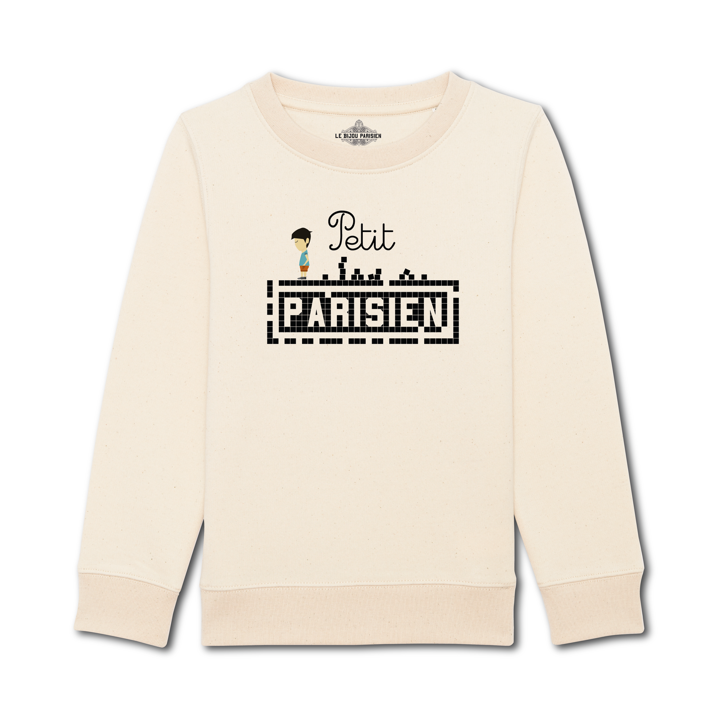 Little Parisian printed children's sweatshirt - Ecru